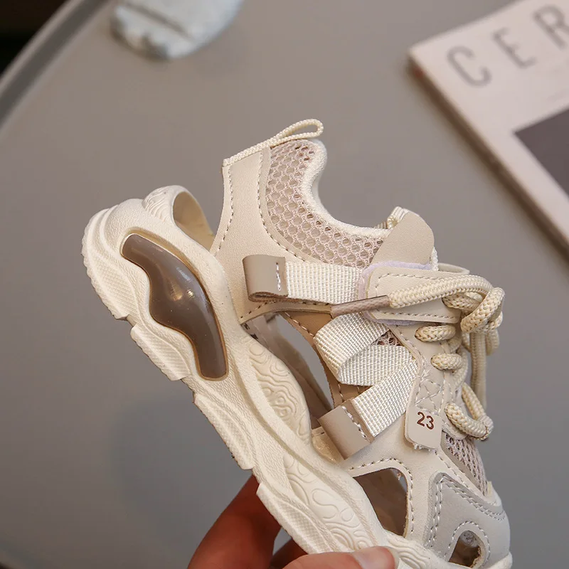 Zapatos Deportivos transpirables de malla para niños, zapatillas informales de TPR para niños pequeños, tenis para niños de 3 a 16 años, Verano