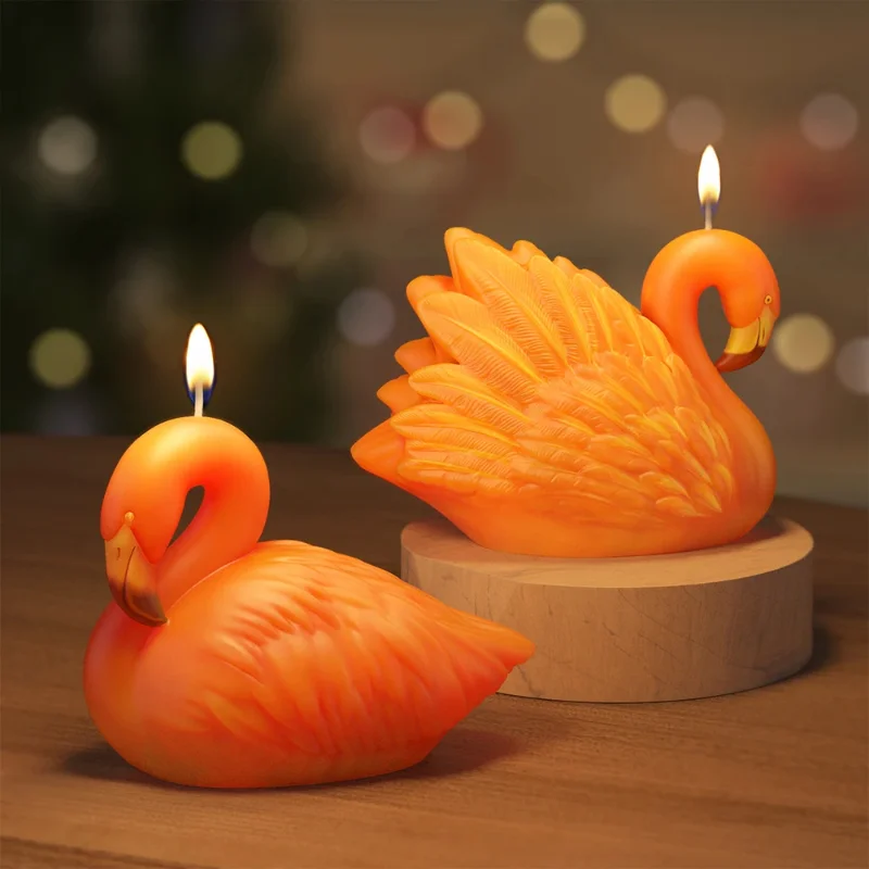 

ZDQ DIY фламинго гипсовая форма для украшения 3D формы для свечей новый дизайн животное выпечка шоколад силиконовая форма