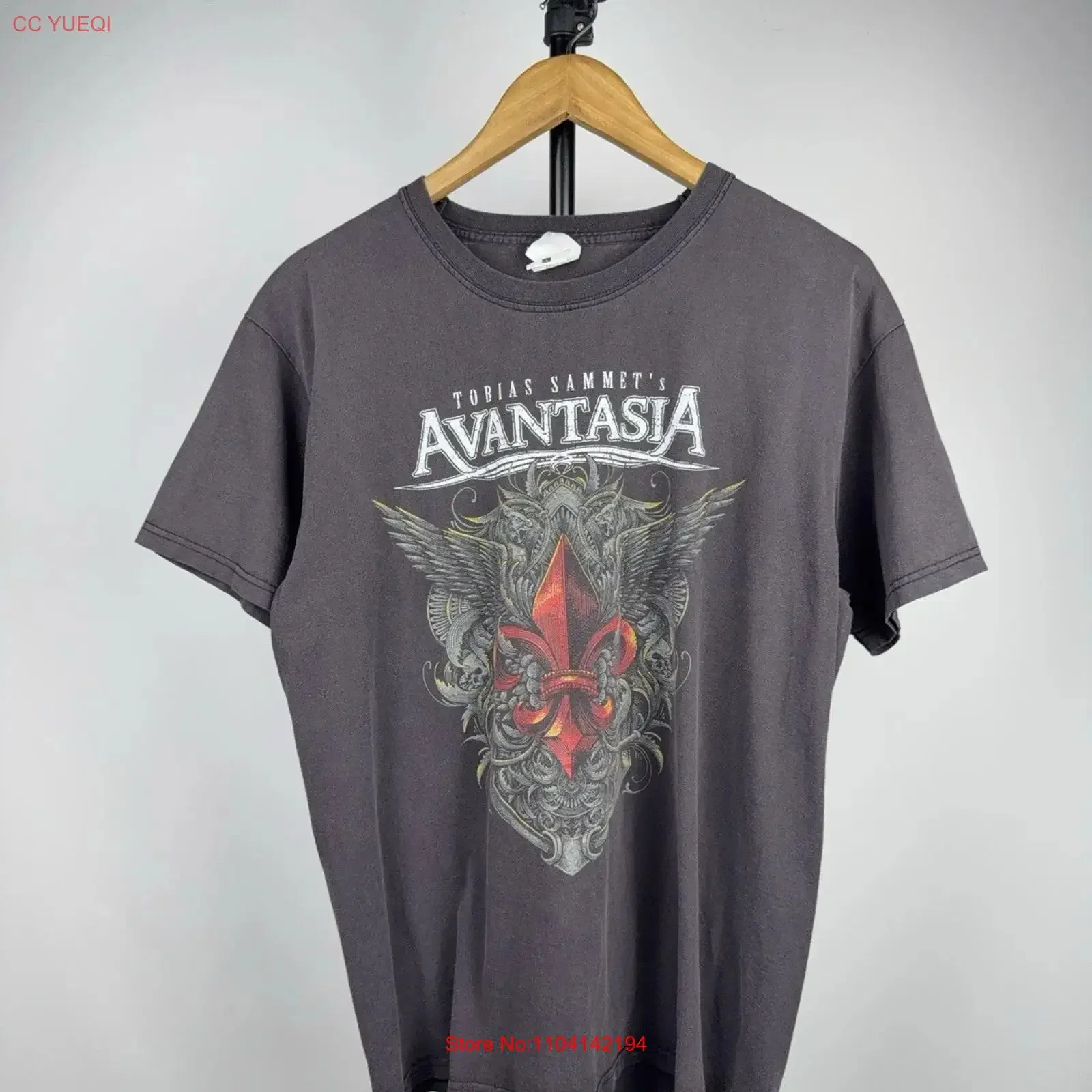 00s Faded Avantasia Moonglow World Tour 2019 Metal Band T Shirt Men s L Size vintage Washed Stylish fashion Soft Slightly