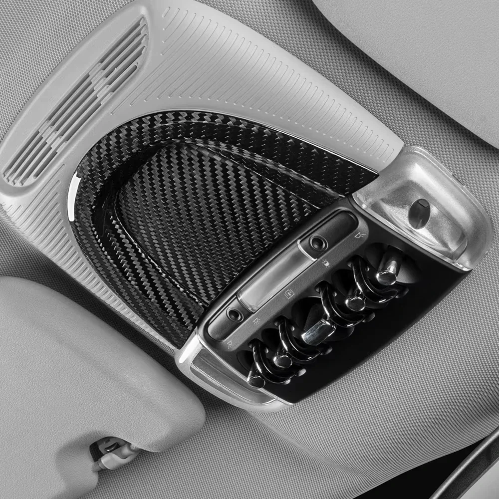 Carbon Fiber Car Interior Reading Lamp Panel Cover For MINI COOPER F54 F55 F56 F57 F60 Ceiling Light Trim Sticker Accessories 4