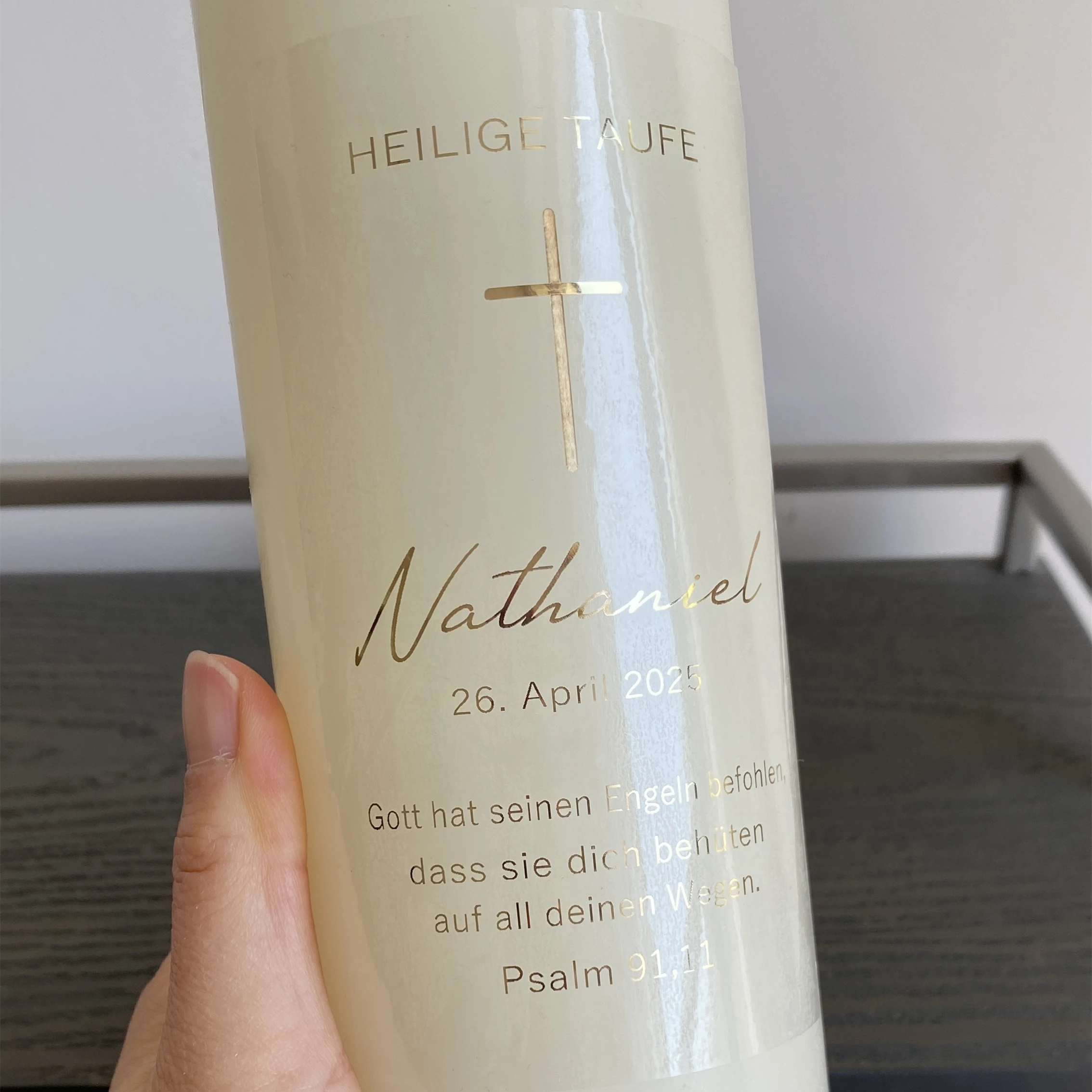 Personalised Candle Label - Adesivi personalizzati per candele My Holy