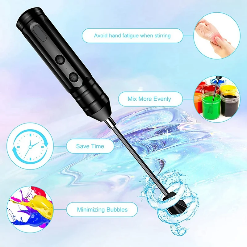 Epoxy Mixer Resin Mixer Rechargeable Battery Electric Handheld Mixer Epoxy Stirrer For Resin Accessories