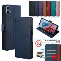 Moto G34 Protect Cover Leather Flip Wallet Case For Motorola G84 G34 G24 G14 G04 G54 5G Eur Edition Phone Bag With RFID Blocking