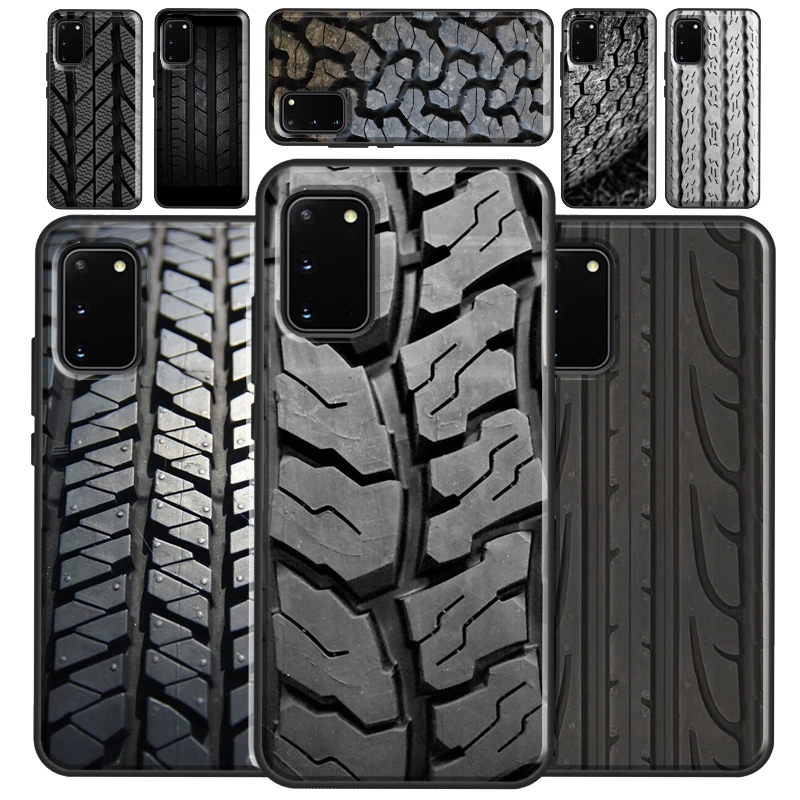 Tire Tread Wheel Case For Samsung Galaxy S21 S22 Ultra Note 20 S8 S9 S10 S10e Note 10 Plus S20 FE Cover