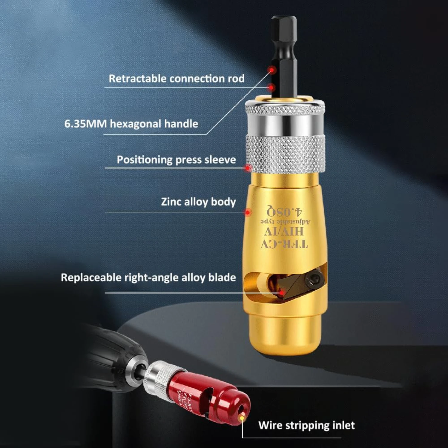 

High-Quality, Versatile, and Efficient Durable Hand Drill Wire Stripper - Portable Wire Stripping and Twisting Tool Set for Prec