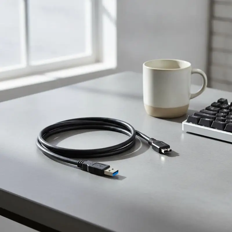 USB 3.0 A to Micro B Cable 5Gbps Fast Data Sync Transfer Cord for External HDD SSD Travel Office Daily Data Backup