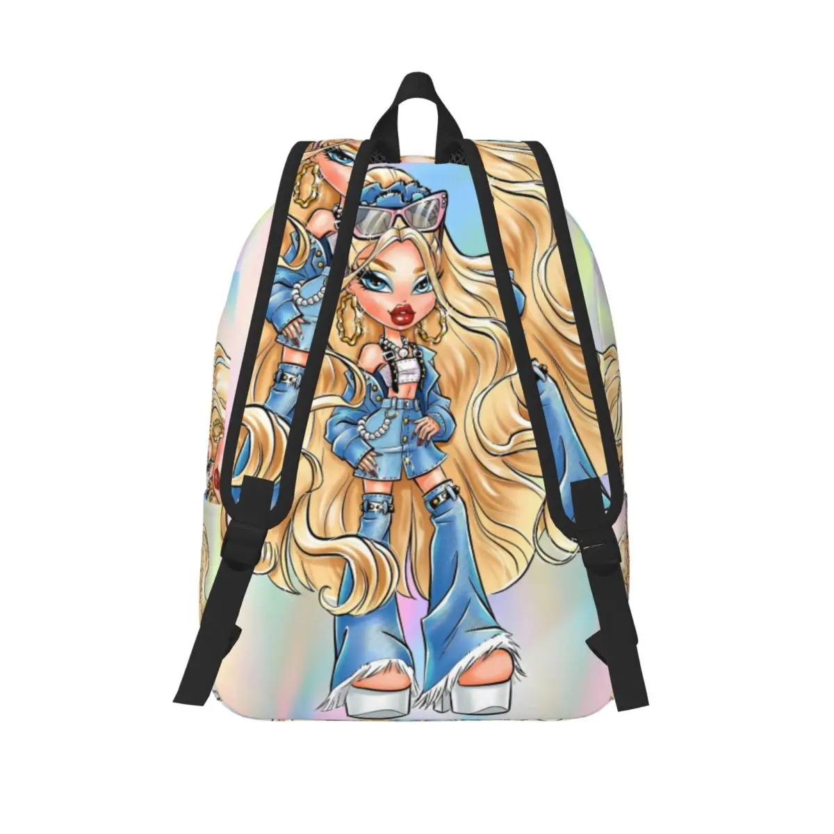 Bratz City-escola Bookbag com bolso, faculdade média alta, adolescentes e estudante, mochila estética, Y2kchildhood