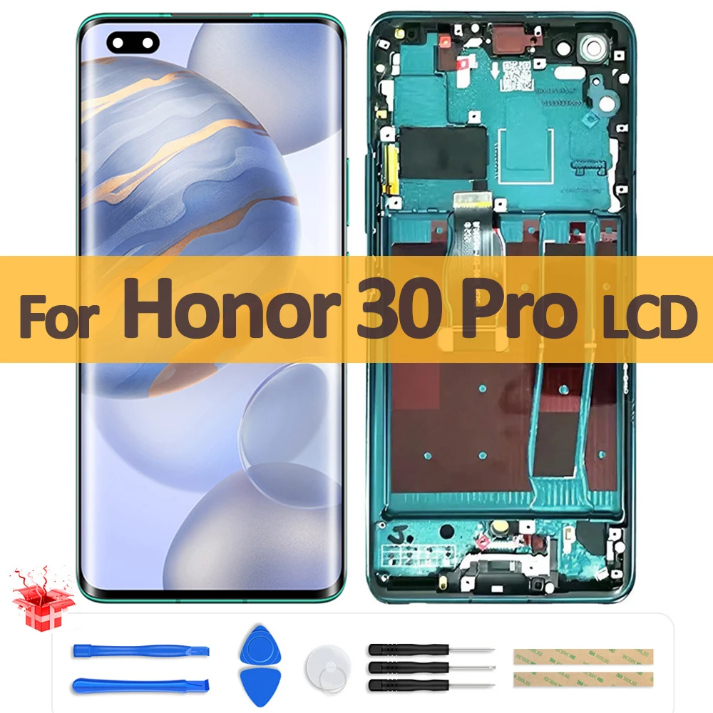 

6.57''Original OLED For Huawei Honor 30 Pro LCD Display Touch Screen Digitizer Assembly For Honor 30Pro EBG-AN00 LCD Replacement