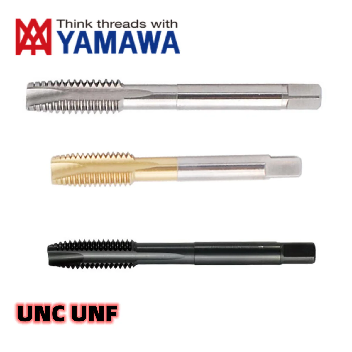 

1PCS YAMAWA HSSE American Spiral Pointed Tap TIN Oxidization UNC UNF UNS 0-90 4-40 6-32 3/16 1/4 12-24 Machine Screw Thread Taps