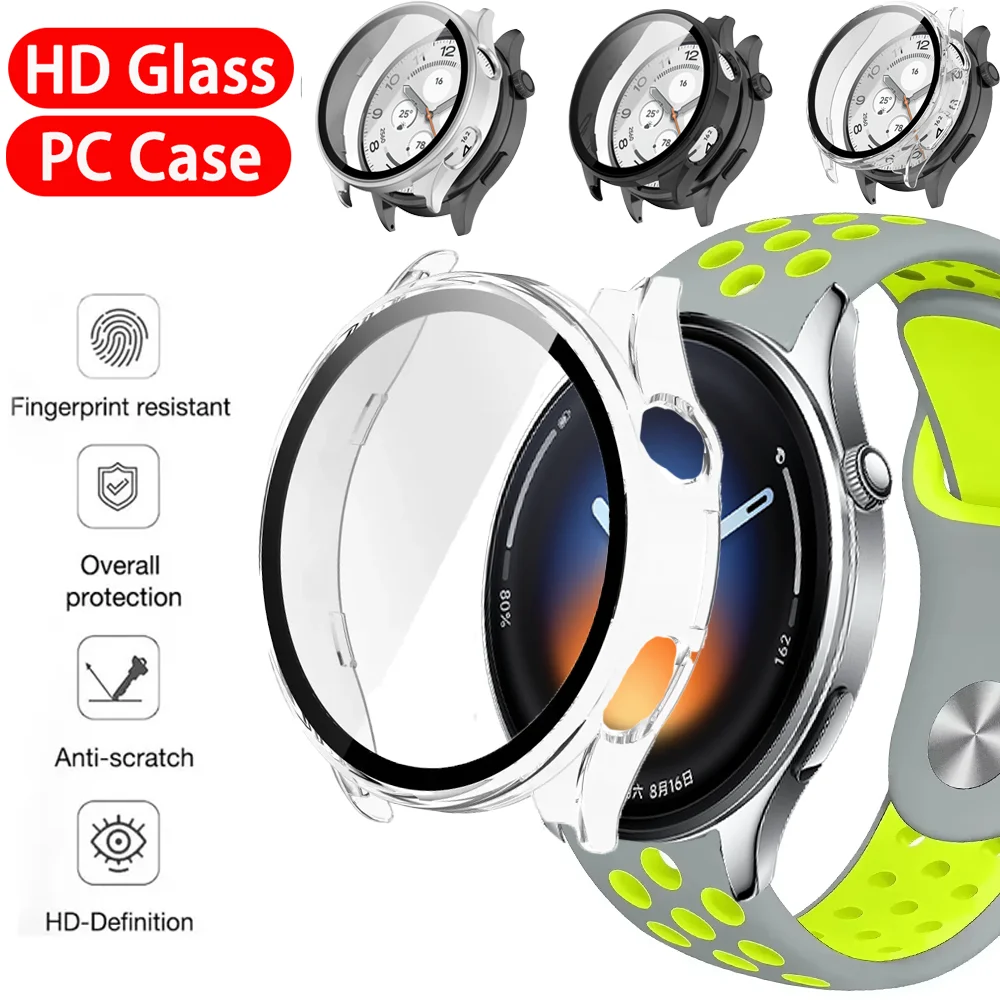 PC Case +HD Glass for Xiaomi Watch 5 Scratch-proof Protective Shell and Membrane Integrated for Xiaomi Watch 5 Cover Accessories
