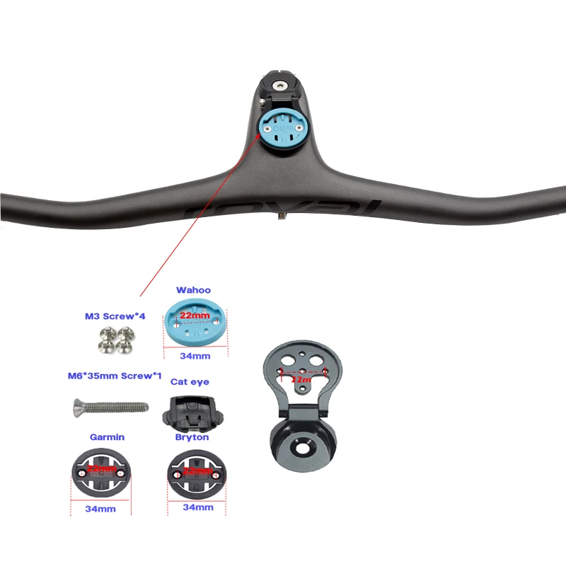 bike carbon handlebar XC MTB handle carbon fiber integrated handle 260g wide 780 60/ 70/80/90/100mm frame bicycle parts