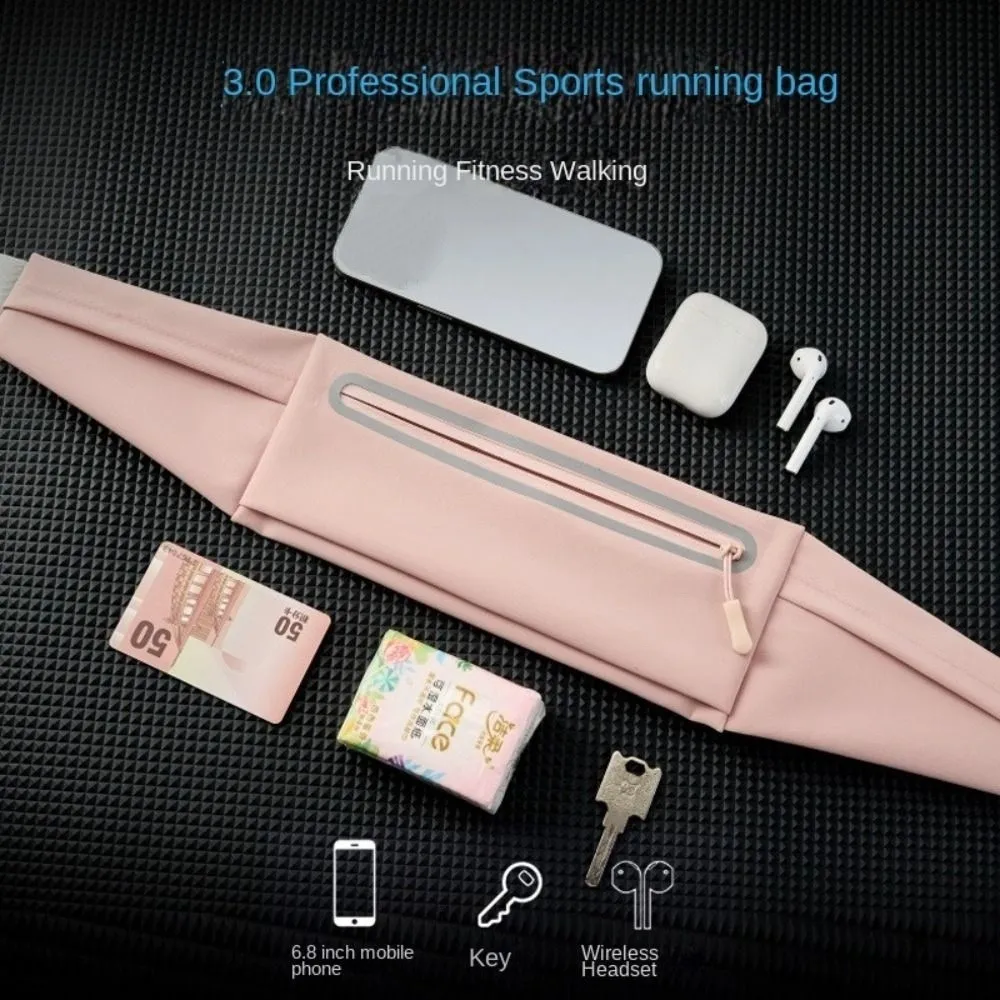 

с держателем для бутылки, пояс для бега, многофункциональная водонепроницаемая поясная сумка, невидимая закрытая легкая поясная сумка для фитнеса