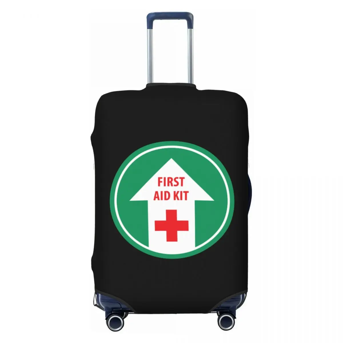 Custom First Aid Emergency Medicine Luggage Cover Protector Elastic Doctor Nurse Travel Suitcase Covers Suitable for 18-32 Inch