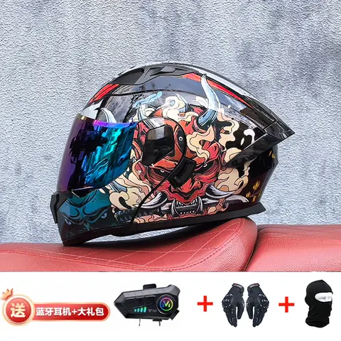 2024 New Motorcycle Professional Racing Flip Up casco materiale ABS caschi Bluetooth modulari a doppia lente certificazione DOT