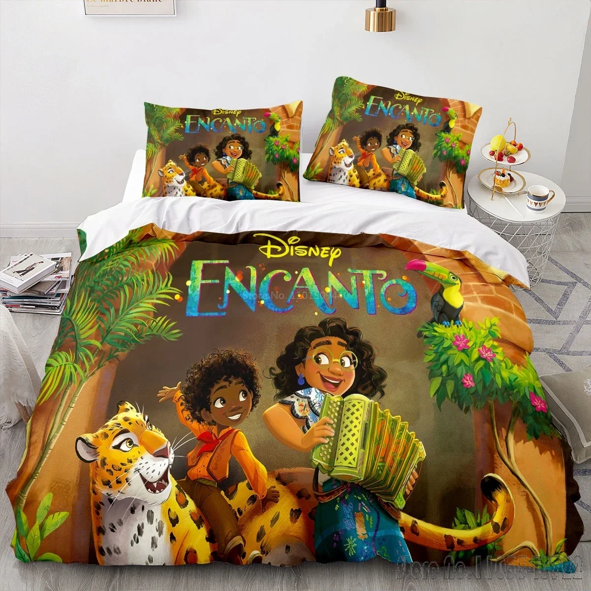 Encanto 3D Disney Cartoon Love Child Duvet Cover Set HD Comforter Cover Bedclothes for Kids Bedding Sets Bedroom Decor