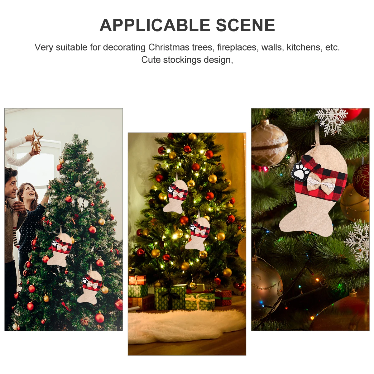 

Christmas Gift Pouch Stockings Holiday Decorative Storage Bag For Christmas Tree Fireplace Wall Kitchen Durable Premium Material