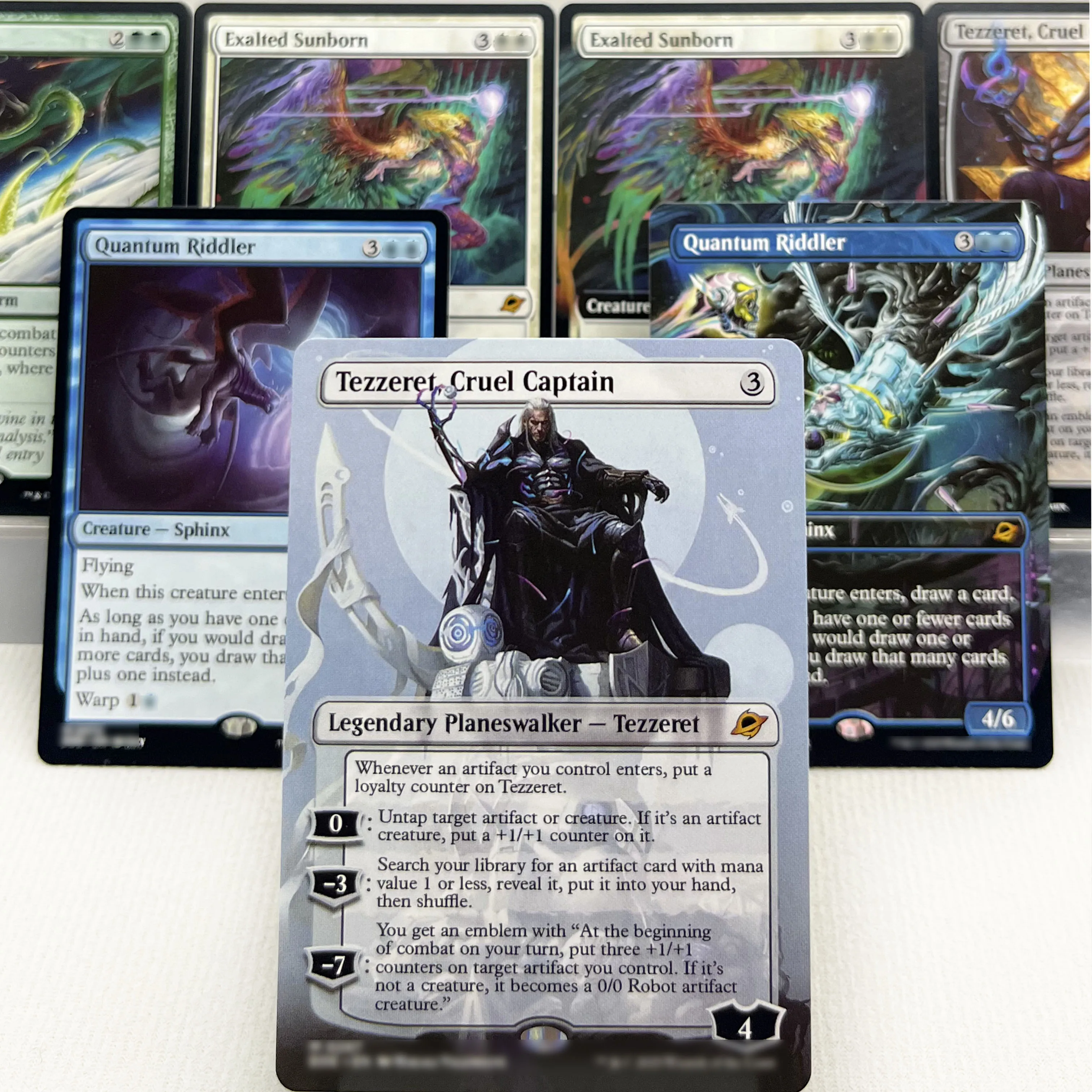 

EOE HOLO15-I01 Tcg прокси волшебные карты Tezzeret, Cruel Captain Quantum Riddler Evendo, Waking Haven Ouroboroid Gather