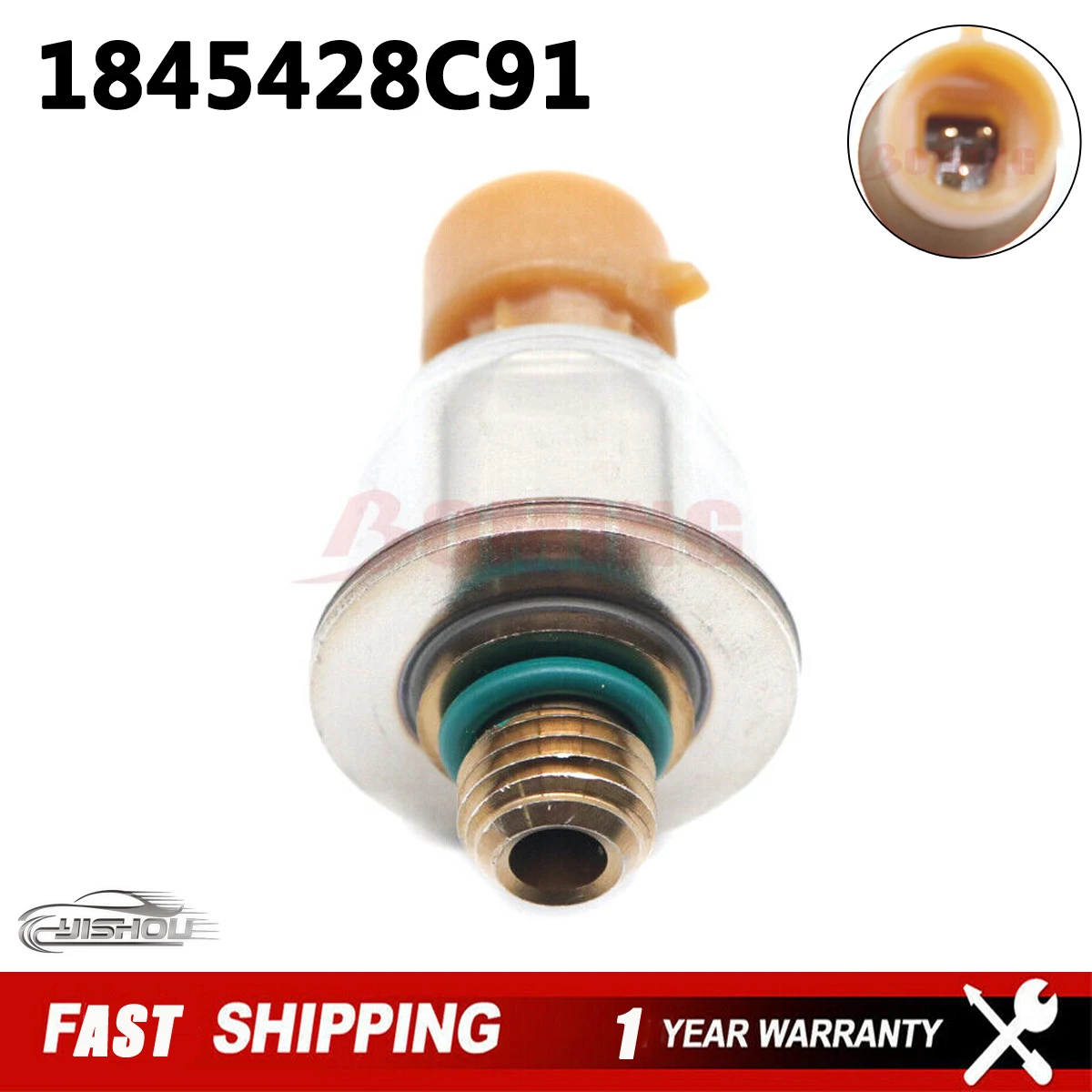 Car Fuel Pressure Sensor 1845428C91 For Ford Powerstroke 6.0 2004-2010 1845428C92 4C3Z-9F838-AB