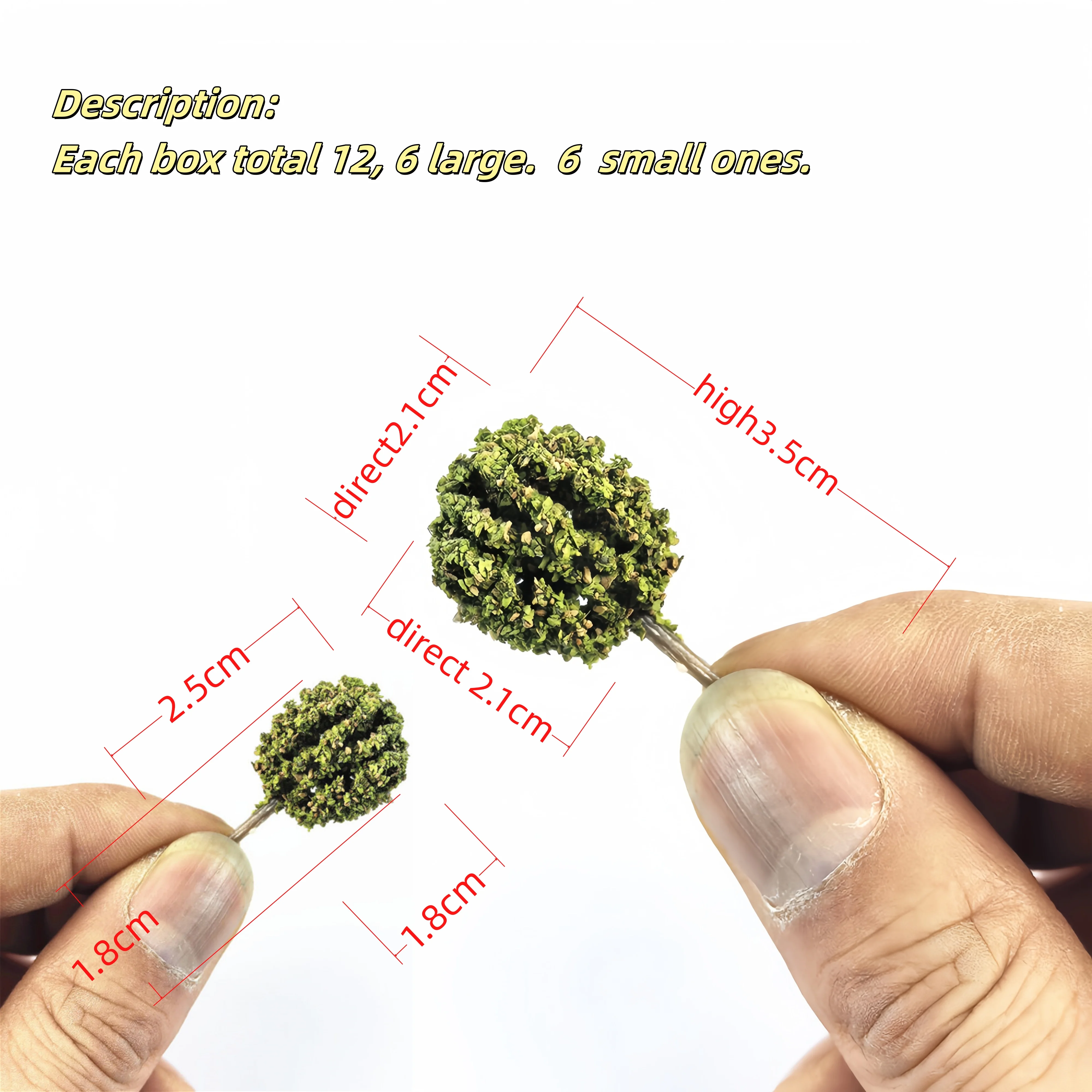 12 PCS military scene vegetation train railway construction sand table landscape tree model DIY hobby material shrub set