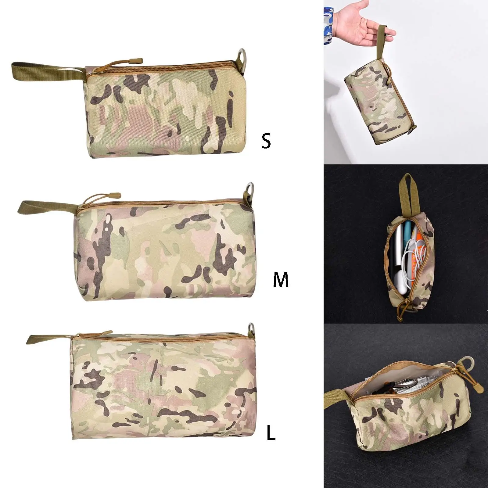 옥스포드 천 멀티 도구 가방 키 포켓 핸드백 달리기용 지퍼 파우치