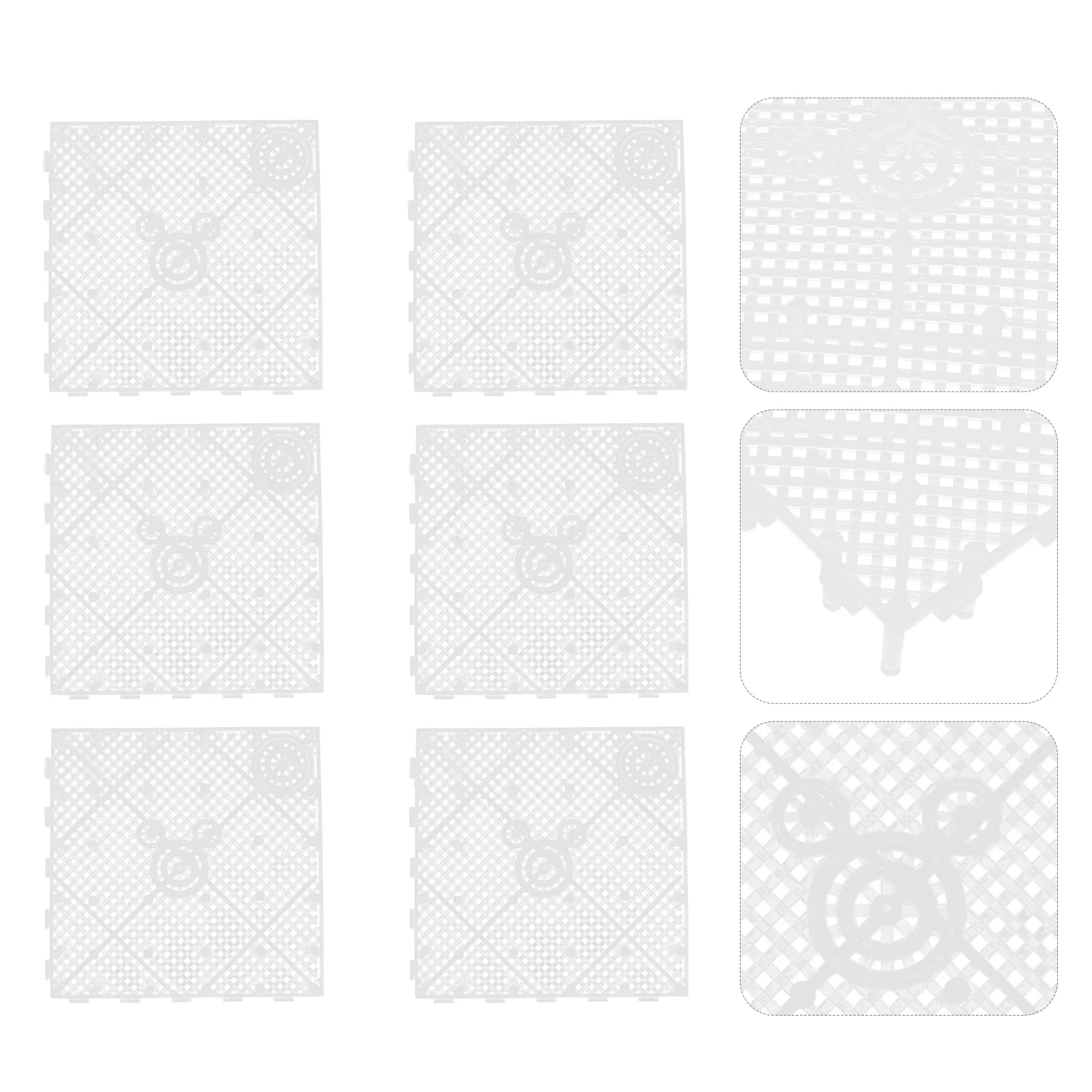 

6pcs Aquarium Filter Plates Plastic Tank Dividers Wear-Resistant Gravel Filter Board For Fish Tank Splicing Design Dense Holes