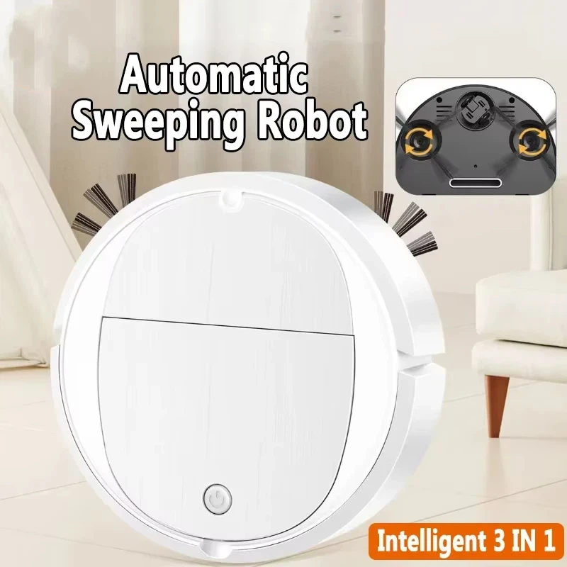 Automatic Sweeping Robot Portable Mini Home Robotic Vacuum Cleaner USB Rechargeable Wet Dry Three-in-one Sweeping Machine