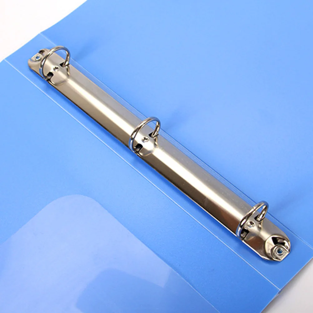 A4 Size Plastic File Folder With Round Lever Arch Document Organizer Three Hole Office Home Stationery Accessories