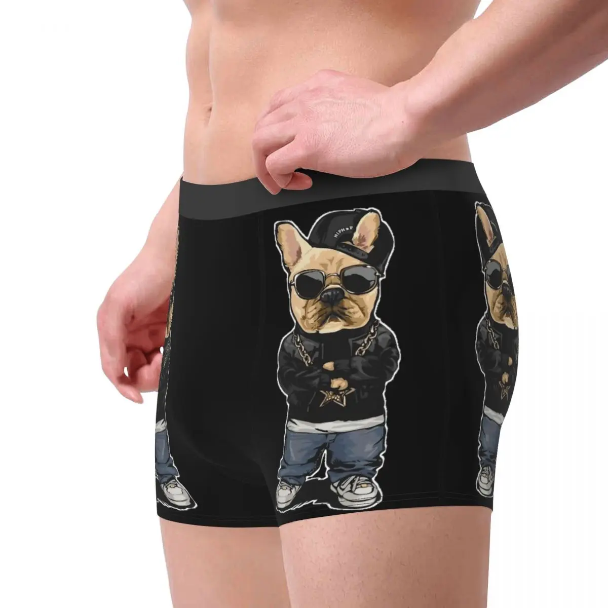 Non brand,pattern Cute Pets Bulldog Mencosy Boxer Briefs Underwear Highly Breathable Top Quality Gift Idea