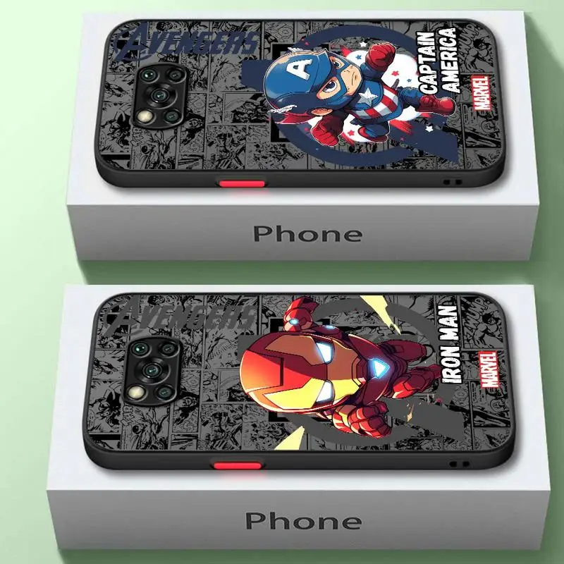 Funda de Marvel para Xiaomi, carcasa de Deadpool, Spiderman, Poco X3, NFC, 11T Pro, 11 Lite, 5G, 10T, 9T, 12T, 13, 14, X4, X5, F3, M5, C40