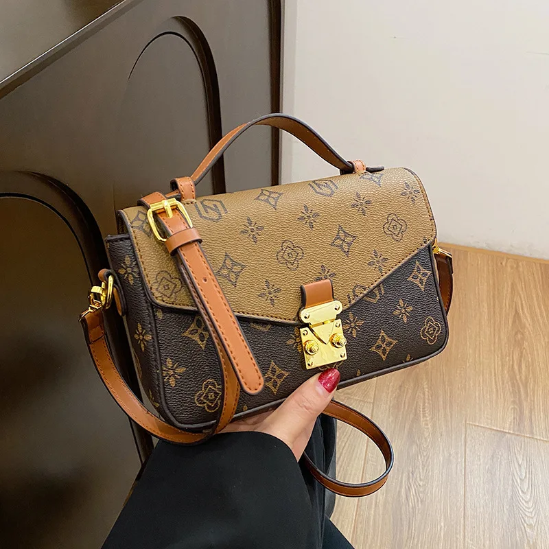 

Cross-border Women's Bag Fashion Printed Shoulder Bag Portable Small Square Bag Versatile High-quality Textured Messenger Bag