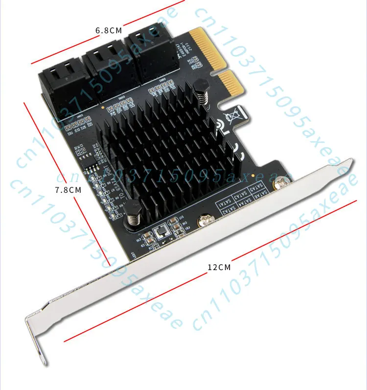 For Syba E5-PCE1166-6I PCI-E to 6 Port SATA 3.0 Expansion Card Support 16TB Driver Free for Desktop NAS