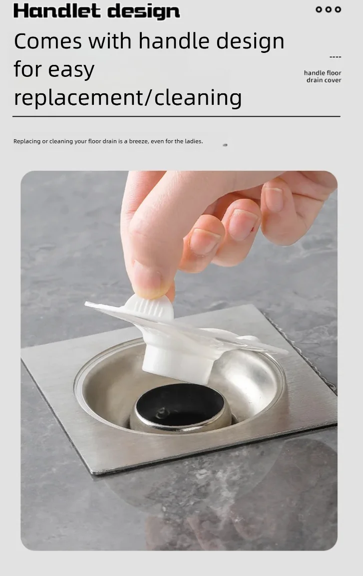 Japanese-style swirl bathroom floor drain hair-catching filter