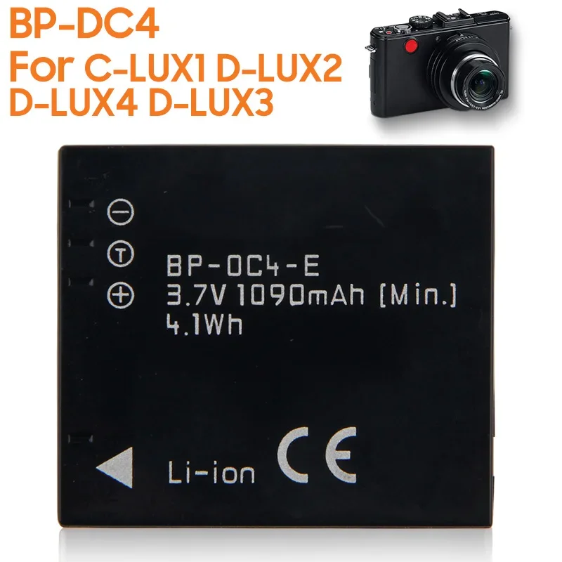 Replacement Battery BP-DC4 For Leica C-LUX1 D-LUX2 D-LUX4 D-LUX3 Rechargeable Battery 1090mAh