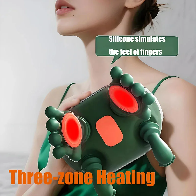 

Neck Massager With Real Hand Simulation Wireless Portable Neck And Back Massager 4D Kneading Massage Design For Pain Relief