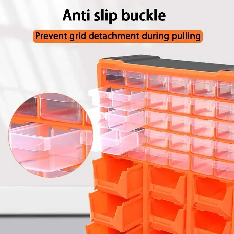 Parts Storage Box Screw Small Accessories Transparent Organizer Boxes with Drawers Large Capacity Multi Grid Tool Case Cabinet