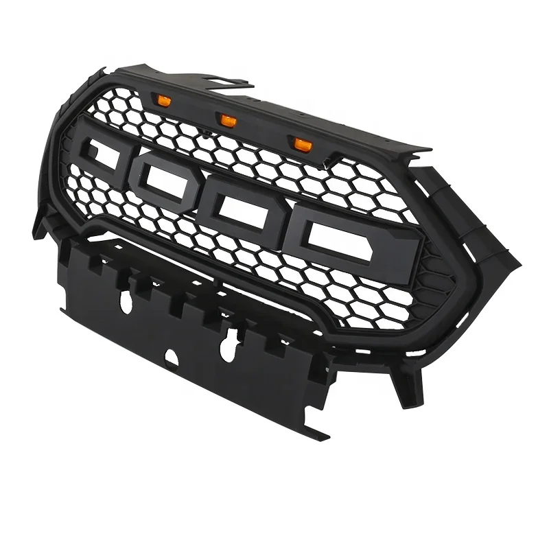 

zz Perfect replacement front upper radiator grille with LED lights modifying fit for FORD ECOSPORT 2016-2019