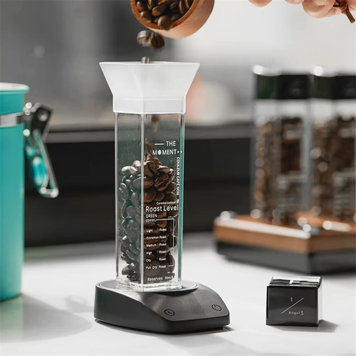 

JLMC Mini Electronic Espresso Scale - High Precision, LED Display, Portable Coffee Scale, 0.1g Accuracy