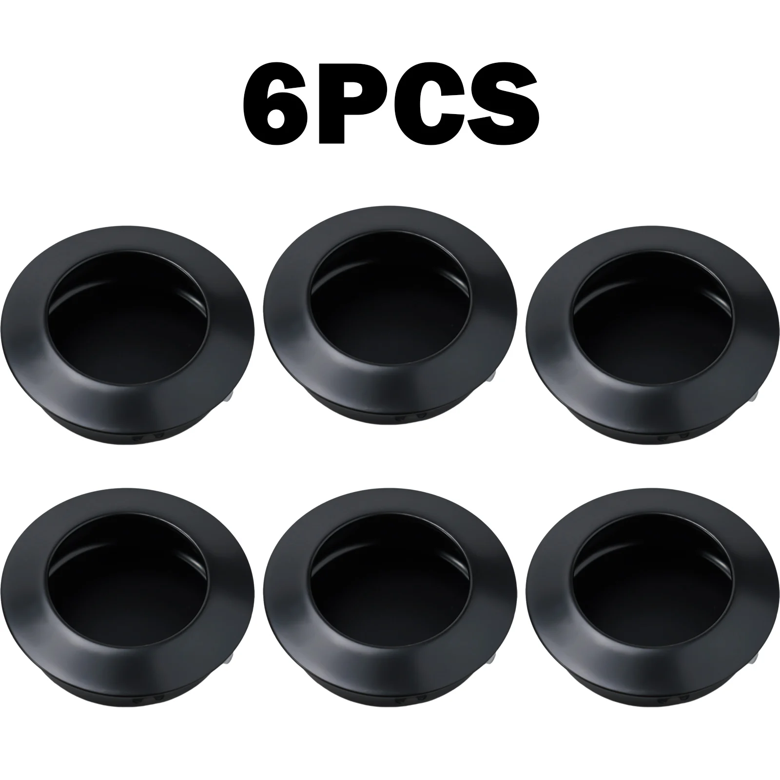 Recessed Furniture Handle Cabinet Drawer Handles Flush Pull Recessed Handle Round Sliding Door Handle Cupboard Pulls Hardware ﻿
