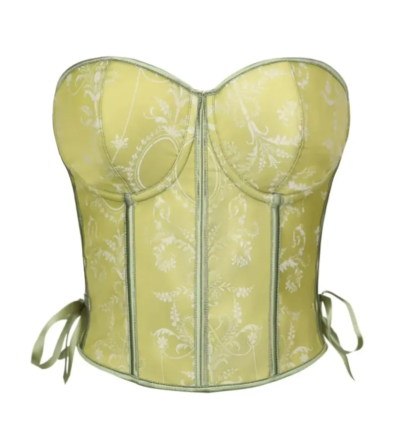 

Корсет без бретелек с боковой завязкой и подушечками на груди, затягивающий талию для женщин, формирующий топ