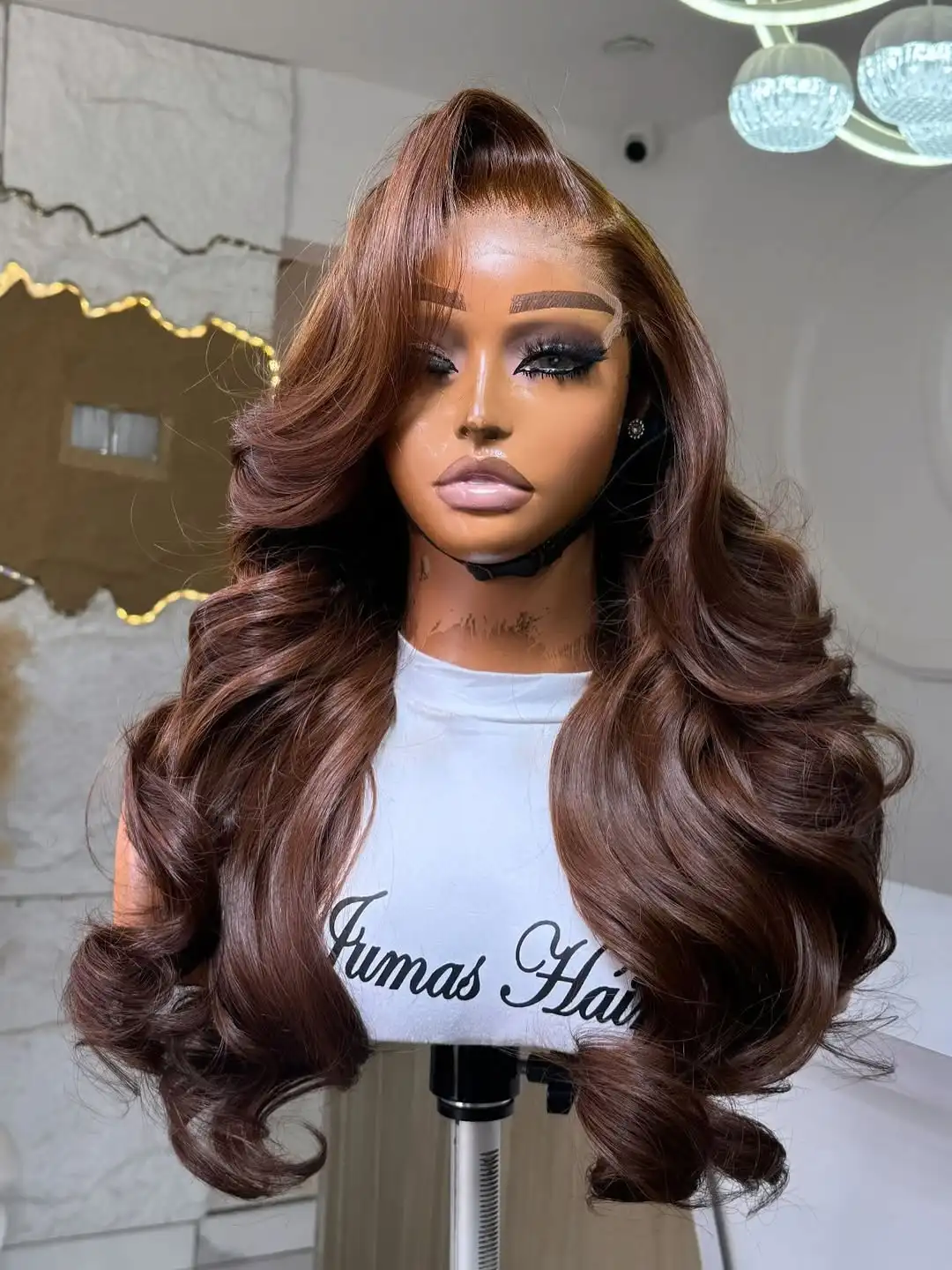 

# 2 Цвета 13X4 Парик Фронта Шнурка Для Женщин 230 Плотность 13X6 Hd Кружева Фронтальный Шоколадно-Коричневый Объемная Волна Парик Человеческих Волос Предварительно Сорванный