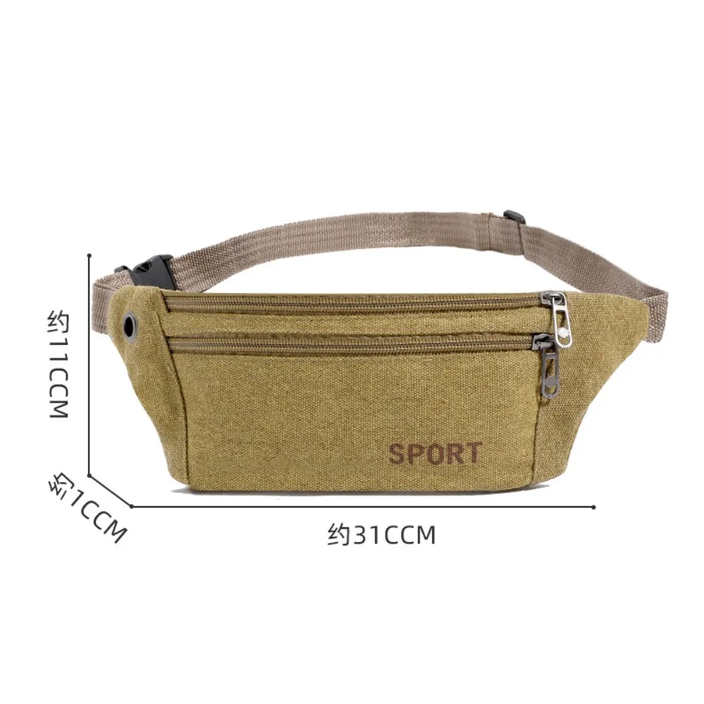 Fanny Pack Running Bags Waist Belt Bag 2024 New Canvas Purse Travel Camping Hiking Pocket Belly Pouch For Phone Coins Women Men