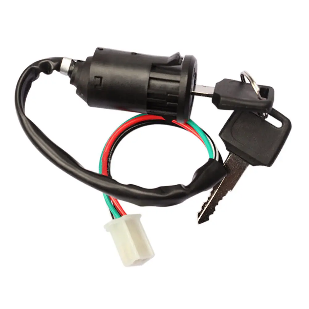 ATV Ignition Switch Key With Wire & Lock For Most Quad Dirt Bikes 50cc/70cc/110cc/125cc/150cc/250cc Motorbike ATV Quad Dirt Bike