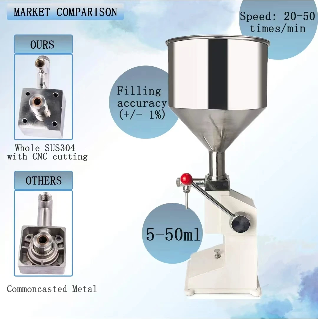 Economical A03 0-100ml Honey Cream Filling Machine Hand Filling Machine
