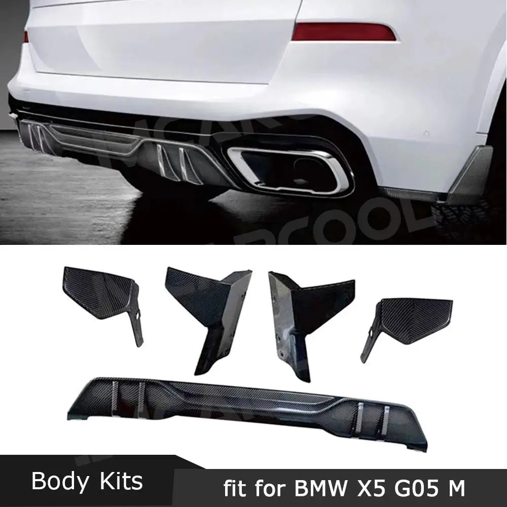 

Car Rear Diffuser Front Bumper Splitters Spoiler Aprons for BMW X5 G05 M Sport 2019+ Automotive Diffuser Wrap Angle Accessories