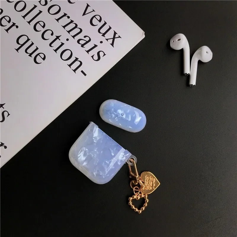 Shell Pendant Case for AirPods 4 Airpod 1 2 3 Pro Pro2 Bluetooth Earbuds Charging Box Protective Earphone Case Cover