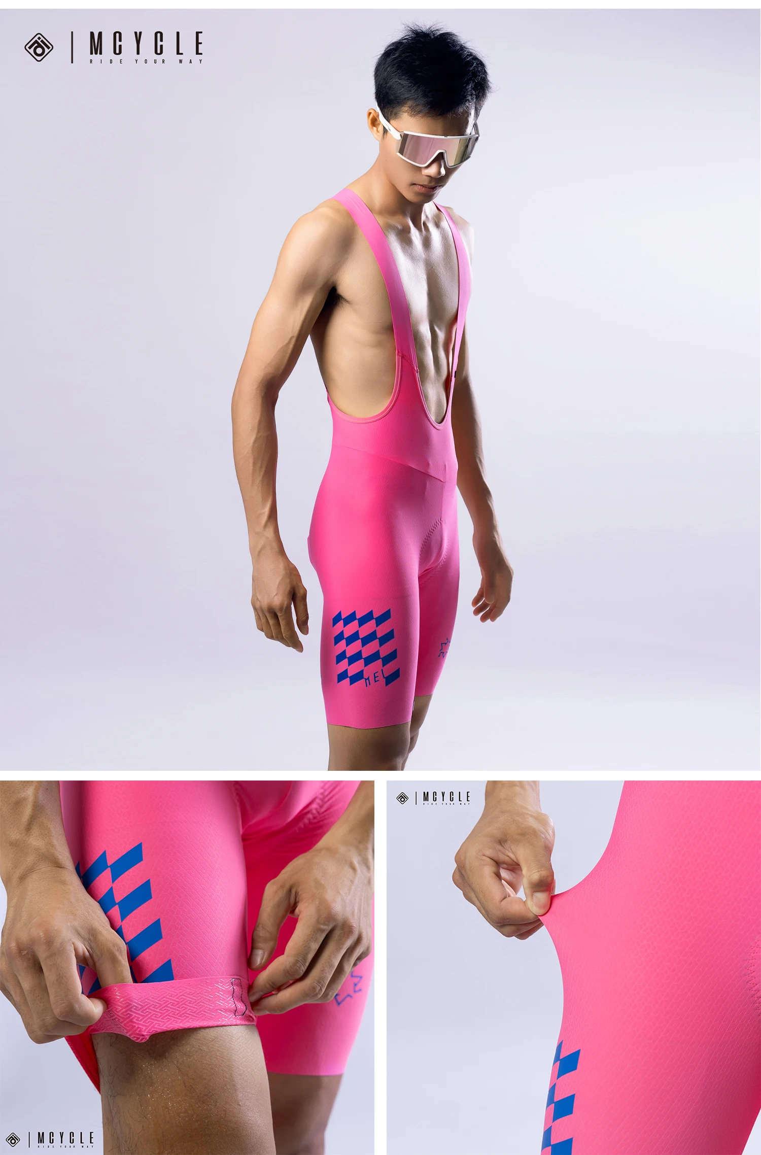 Mcycle Neue Stil Bike Shorts Strumpfhosen Anpassen Atmungsaktive Gepolsterte Fahrrad Shorts Nahtlose Radfahren Trägerhose Für Mann – Detail 17