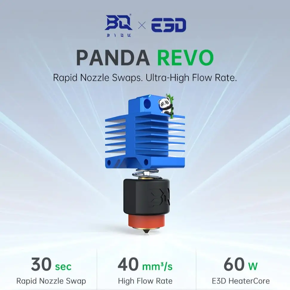 

BIGTREETECH Panda Revo P1 X1 Hotend E3D Brass V6 Nozzle High Flow 60W Ceramic heater for original BambuLab P1 X1C 3D Printer