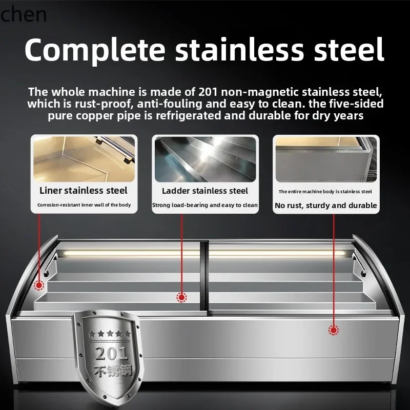 

H20- mobile stall display cabinet refrigerator sugar gourd barbecue fried skewer desktop refrigerated fresh-keeping cabinet