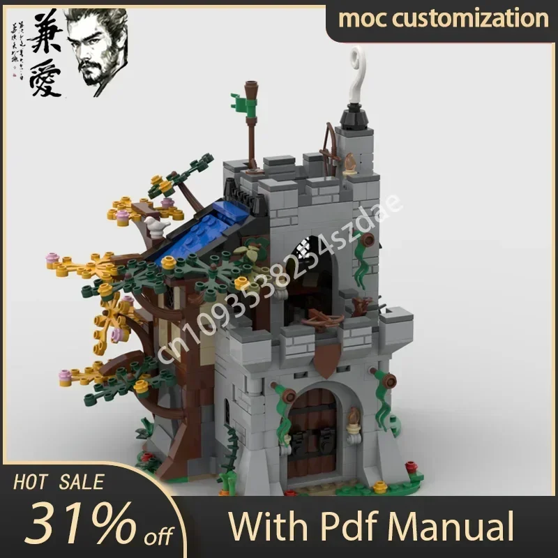 627 pçs moc florestais medievais-poste modelo de castelo modular blocos de construção diy montagem criativa tijolos educativos brinquedos presentes