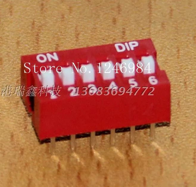 [SA] تايوان هواندا DIP-6 DIP التبديل 6 DIP التبديل مزيج التبديل DS-06 الأصلي أصيلة-100 قطعة/الوحدة